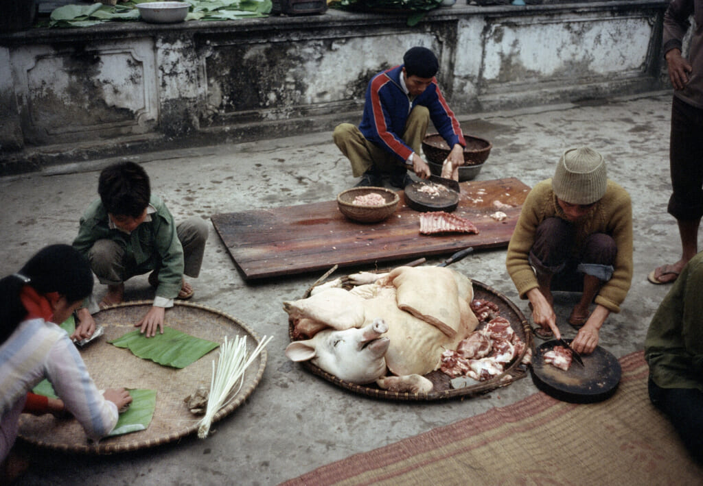 Mổ lợn ăn tết tháng 2 1989