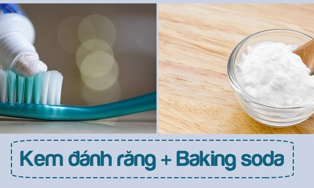 làm trắng răng bằng baking soda
