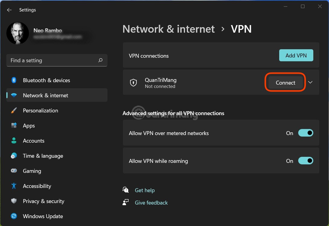 Cách cài và sử dụng VPN trên Windows 11