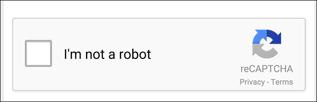 Hình ảnh I'm not a robot chúng ta thường thấy