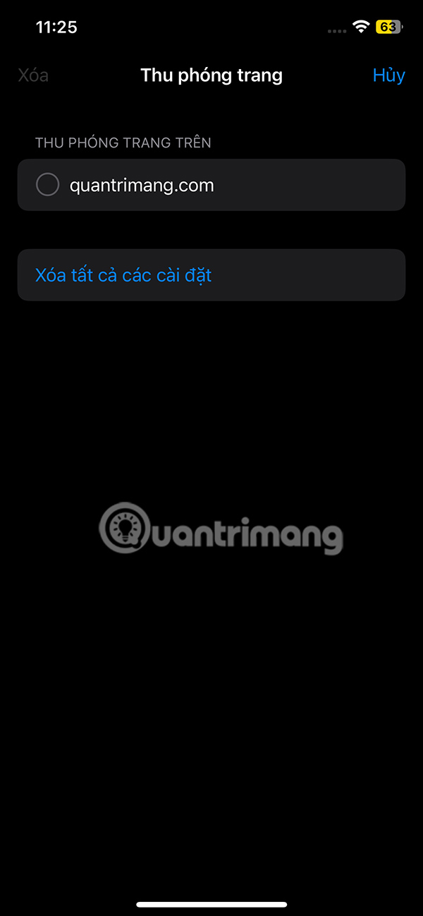 Thiết lập cho trang web