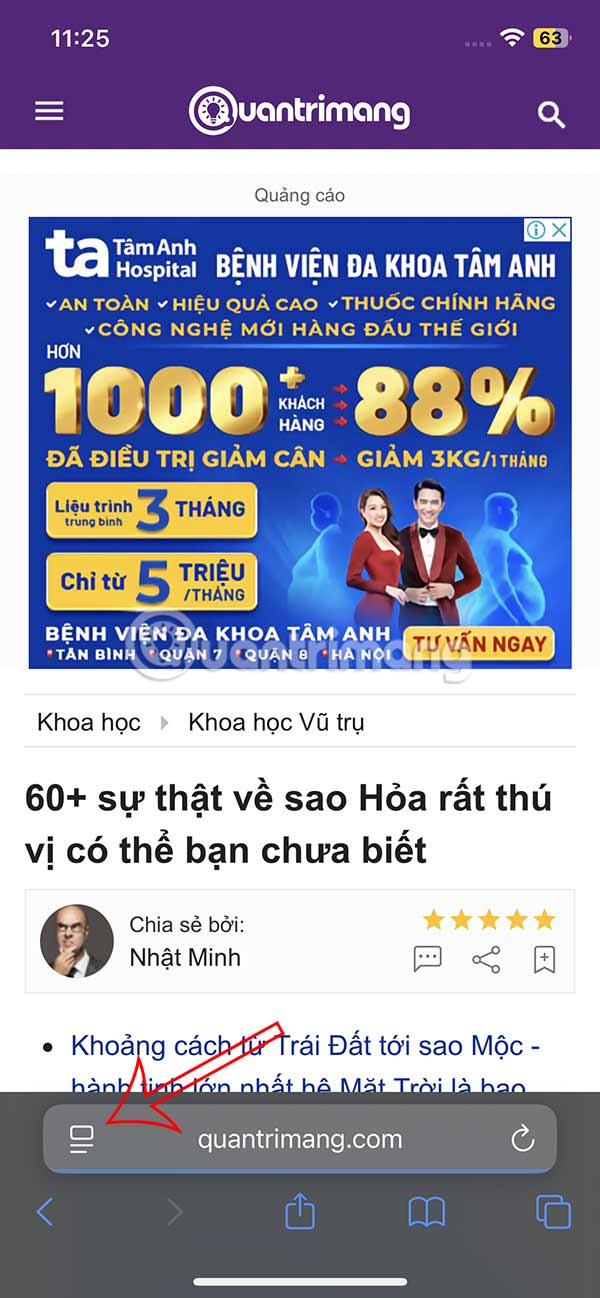 Tùy chỉnh trang web cụ thể