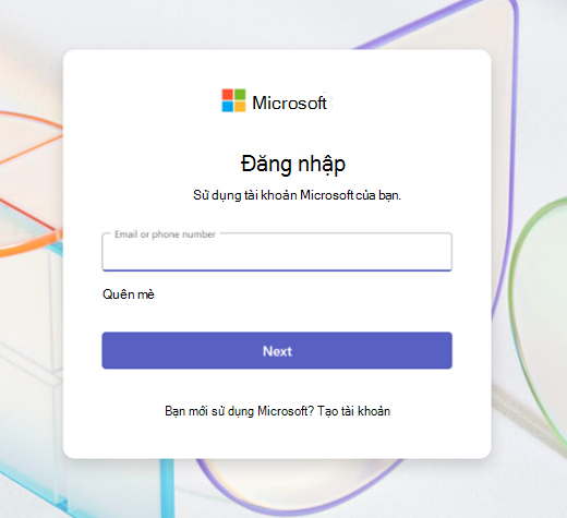Nhập tài khoản Skype