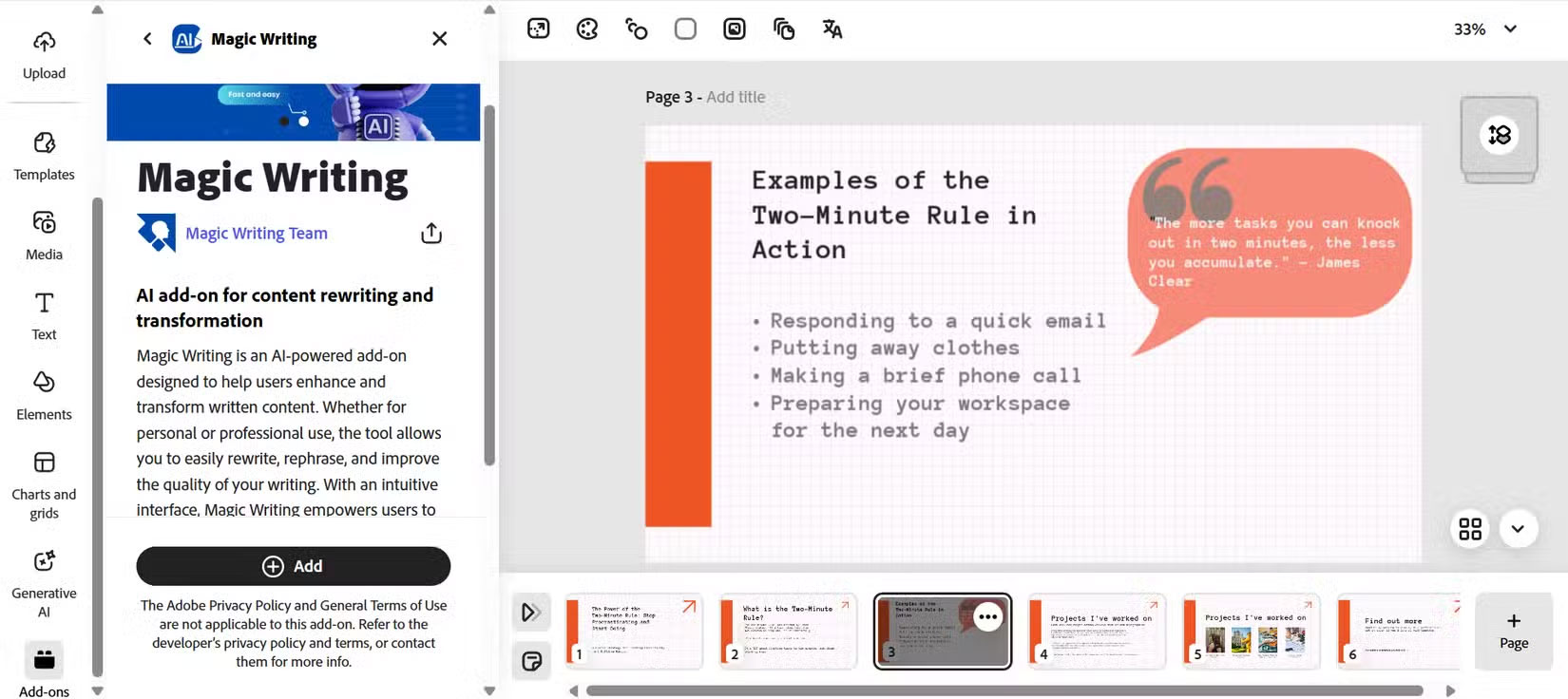 Add-ons Adobe Express