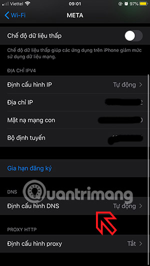 đổi dns iphone