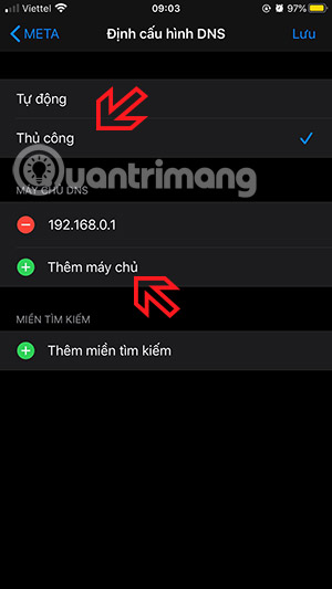 cách đổi DNS ios
