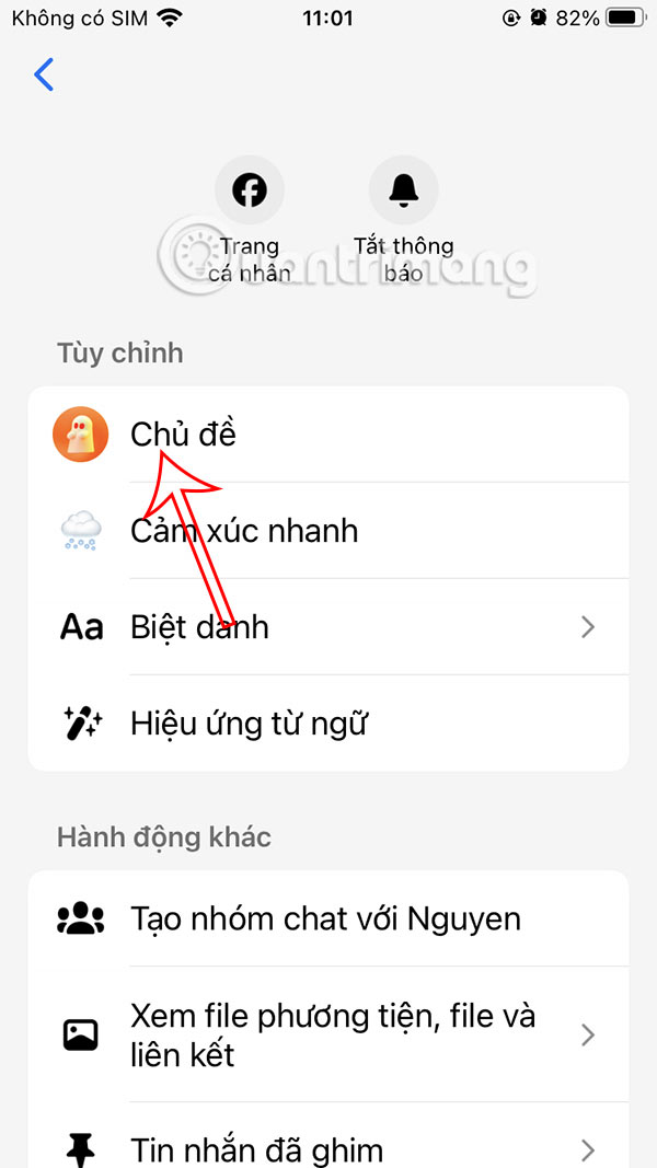 Chủ đề đoạn chat Messenger