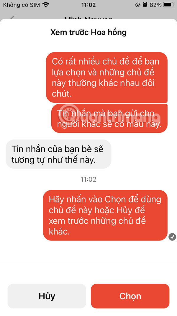 Màu đoạn chat Messenger