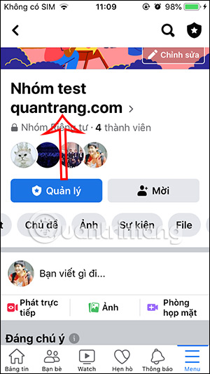 Chọn tên nhóm Facebook