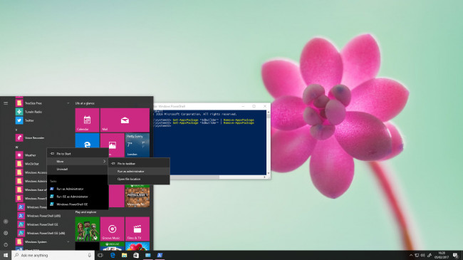 Xóa các mục được cài đặt sẵn bằng Windows Powershell