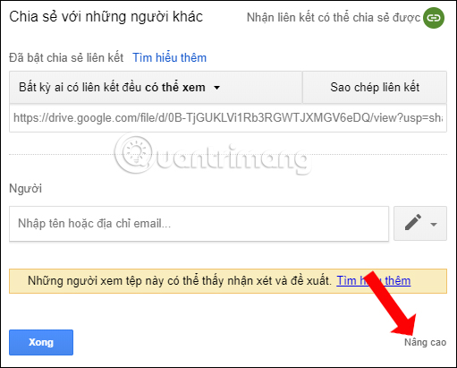 Tùy chỉnh nâng cao