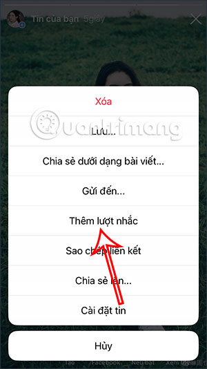 Thêm lượt nhắc Instagram