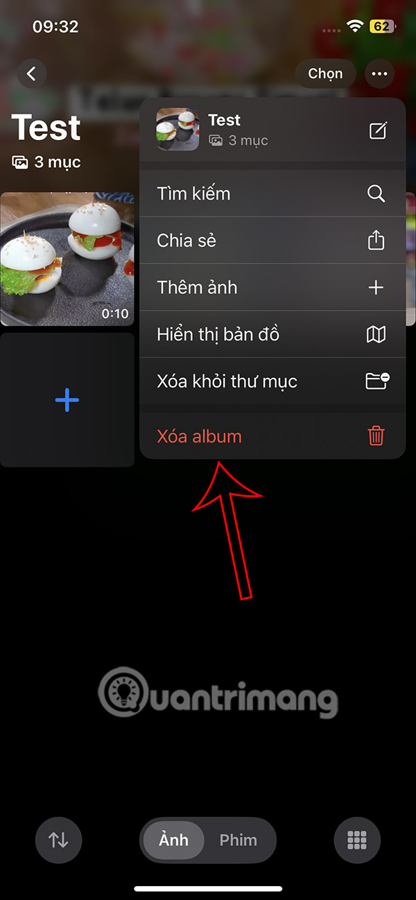 Xóa ảnh trong thư mục