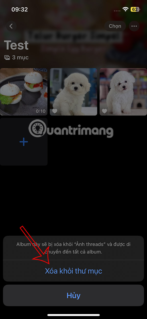 Xóa ảnh khỏi thư mục