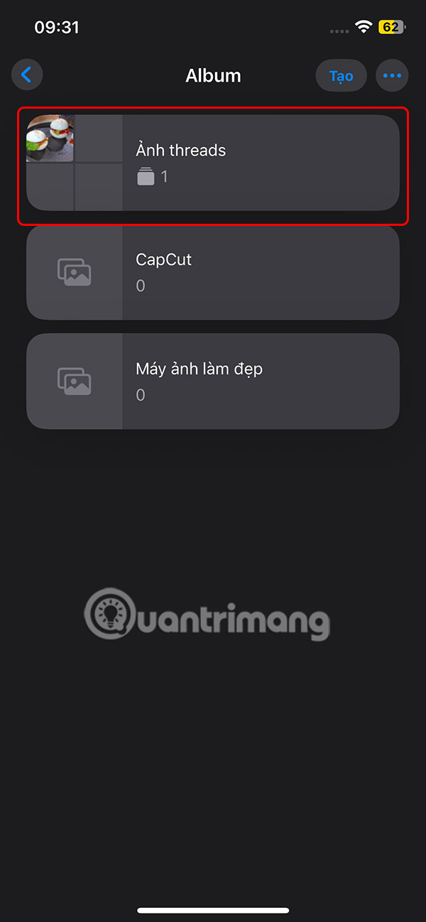 Thư mục ảnh trong iPhone