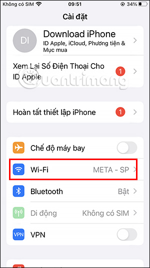 Cài đặt iPhone