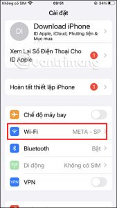 Cài đặt iPhone