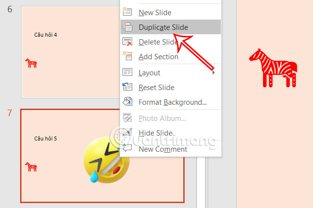 Nhân đôi slide PowerPoint