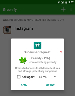 Click vào Grant