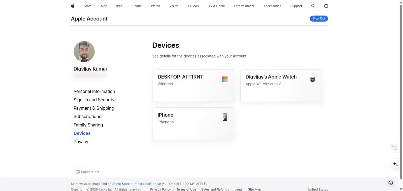 Mở tài khoản Apple trên trình duyệt Chrome