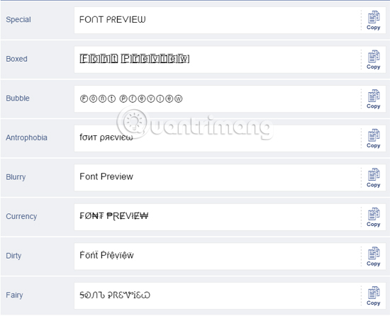 Viết status Facebook bằng font chữ khác lạ
