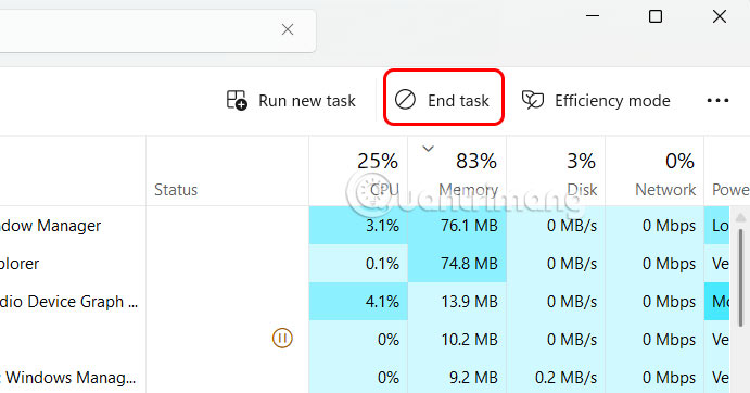 Khởi động lại widgets trên Windows 11