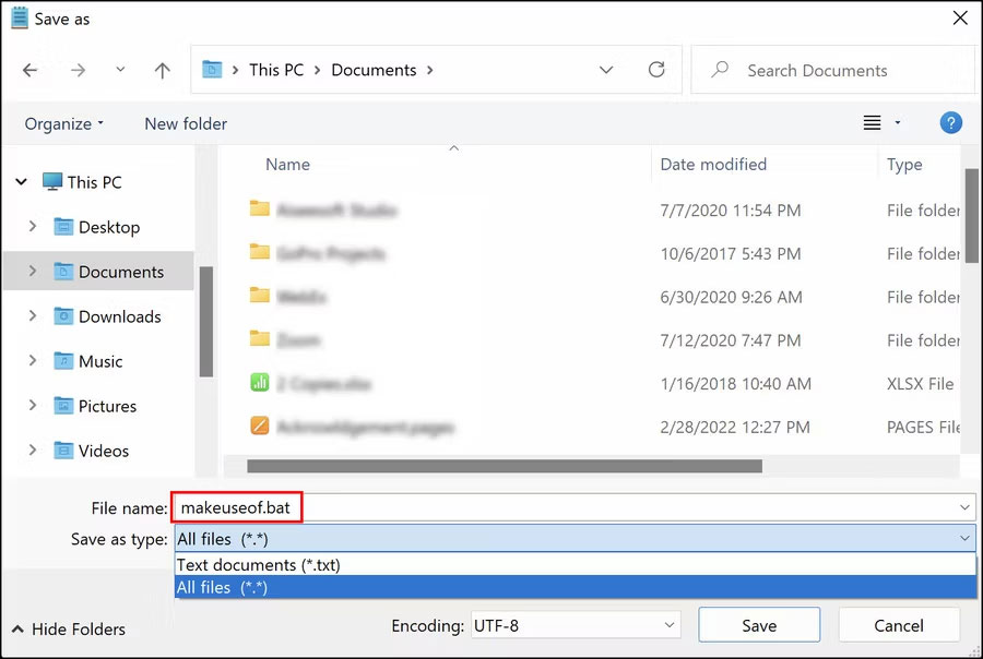 Đặt tên file