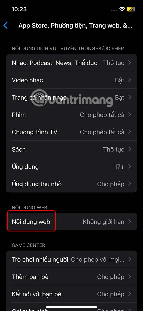 Chỉnh nội dung web