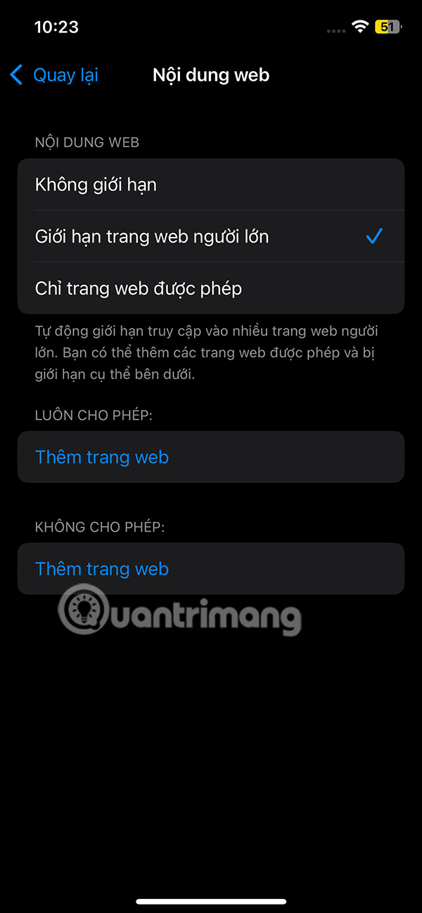 Tắt duyệt web ẩn danh Safari