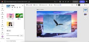 Hai hình ảnh nằm chồng lên nhau trong Adobe Express