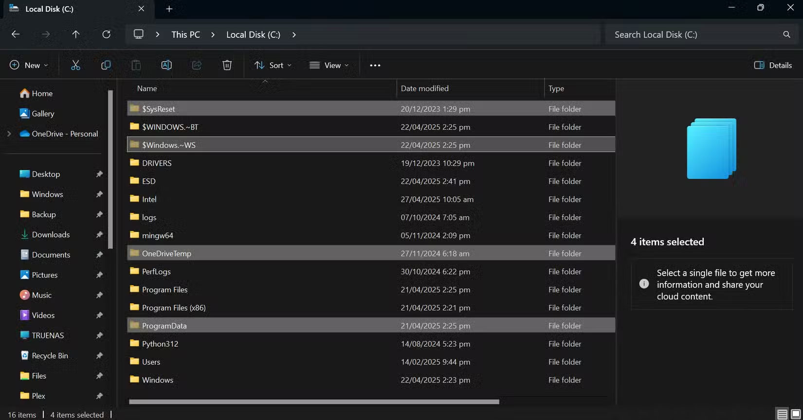 Hiển thị các file ẩn trong Windows