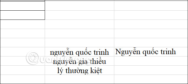 Viết hoa 1 chữ cái đầu Excel