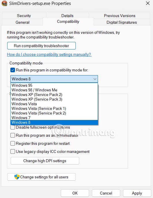 Chạy phần mềm cũ trên Windows 11