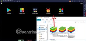 Kéo file APK vào BlueStacks