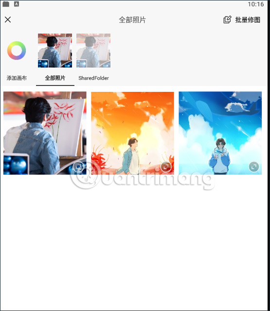 Chọn ảnh chỉnh sửa trên Xingtu
