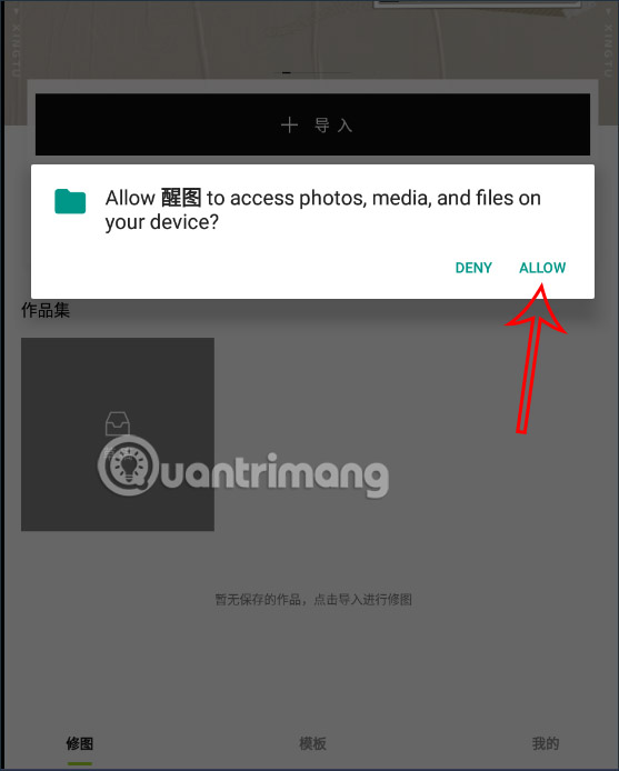 Cho phép truy cập tập tin trên BlueStacks