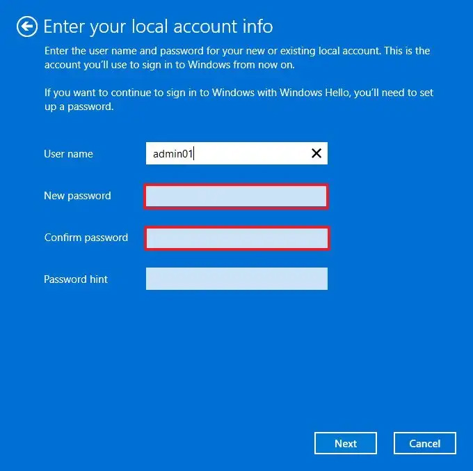 Xóa mật khẩu tài khoản Microsoft