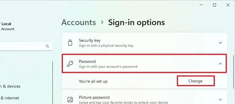 Đổi mật khẩu Microsoft