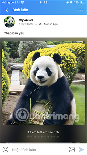Xem nhật ký chung đăng trên Zalo